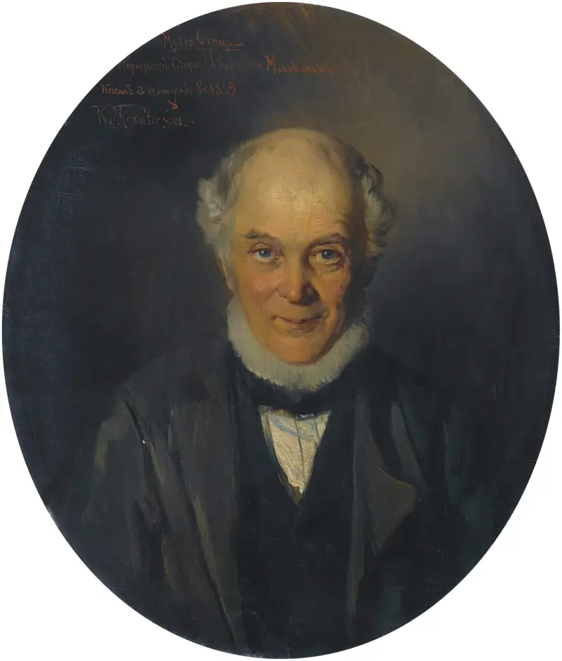 Porträt des Vaters des Künstlers, Egor Iwanowitsch Makowski von Konstantin Egorovich Makovsky