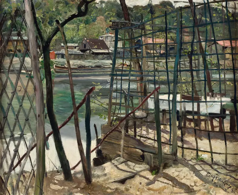 Landskap från Meudon, Frankrike av Eilif Peterssen
