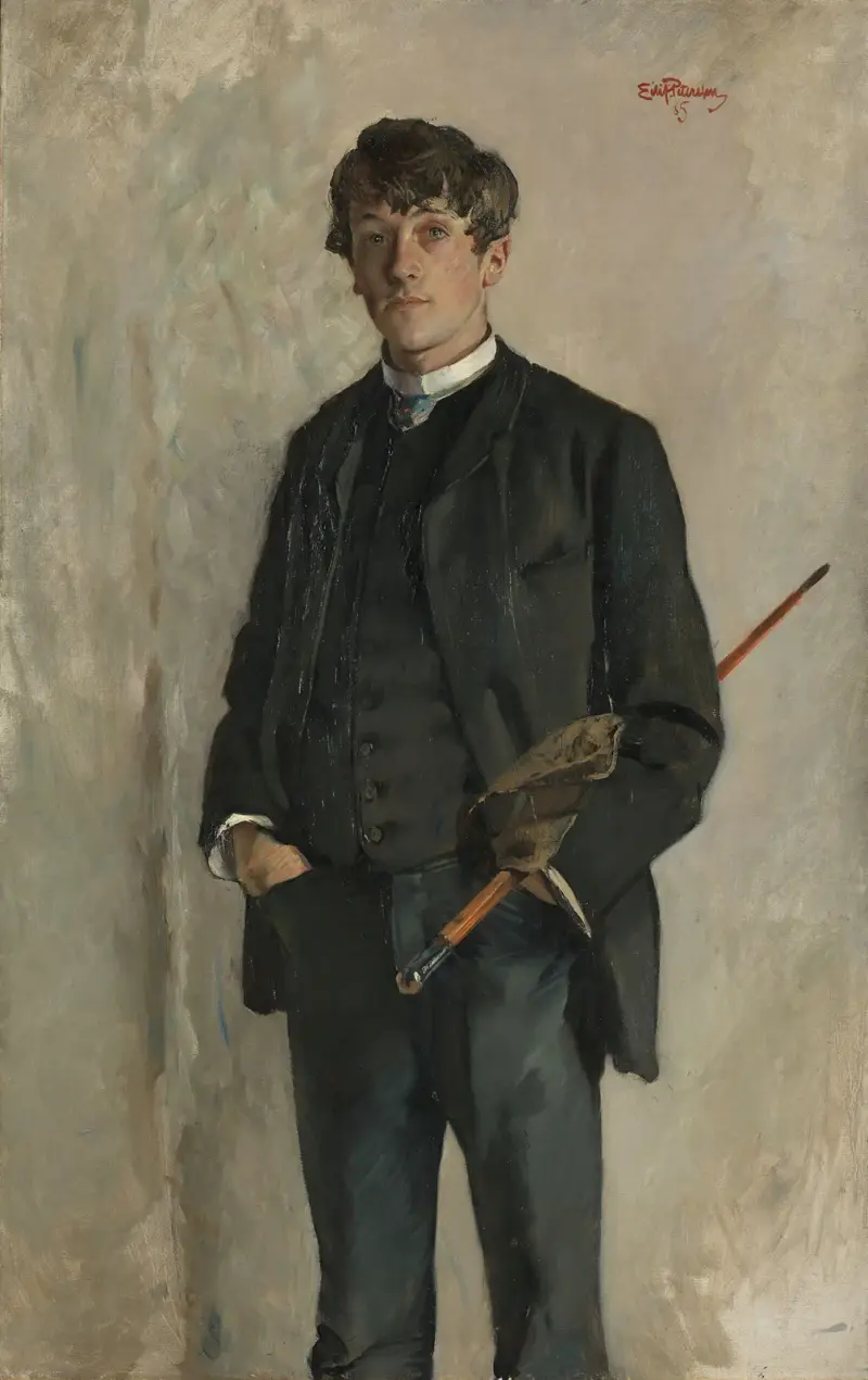 Porträtt av målaren Kalle Løchen av Eilif Peterssen