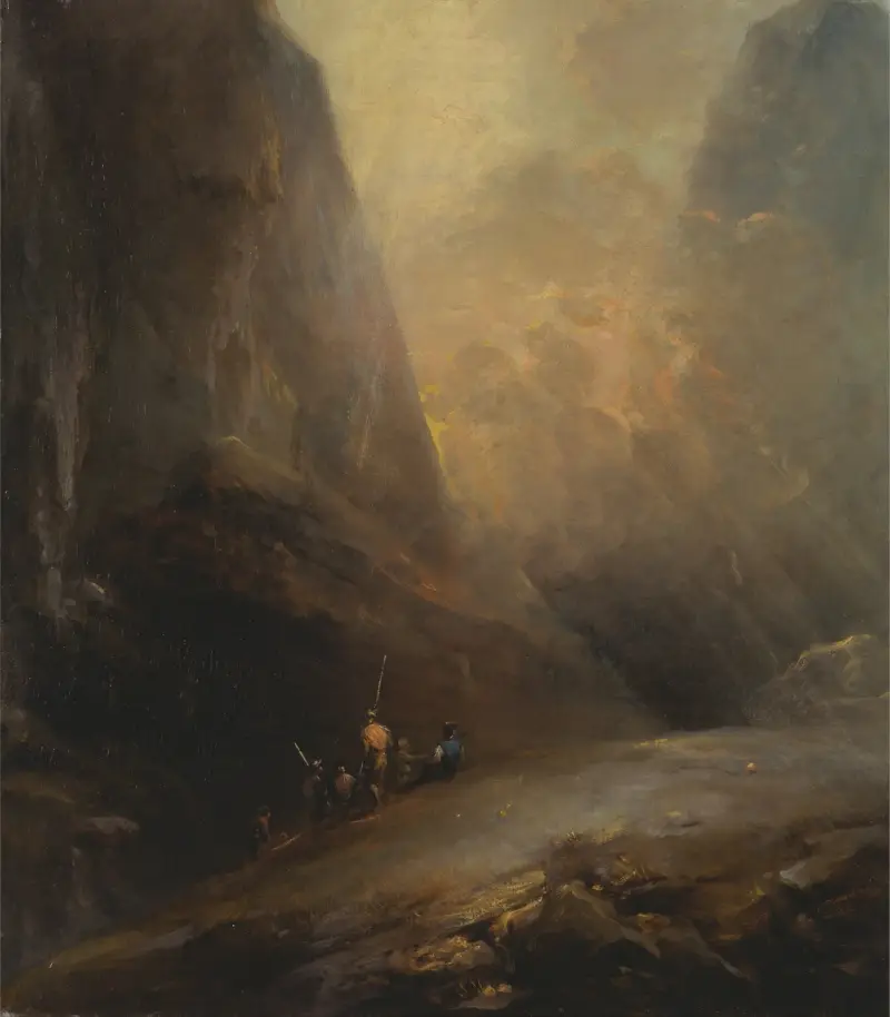 Bergslandskap med banditer av Elias Martin