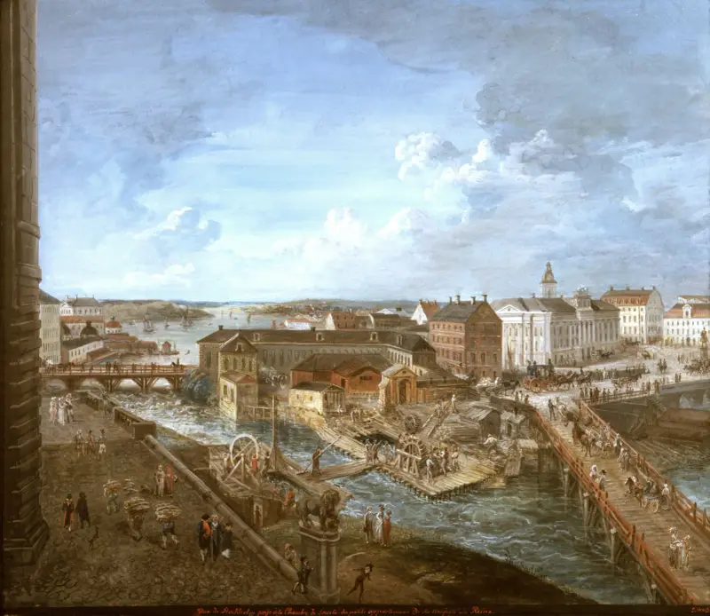 Blick auf Stockholm vom Königlichen Schloss von Elias Martin