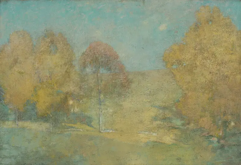 Höstmorgon – avtagande måne av Emil Carlsen