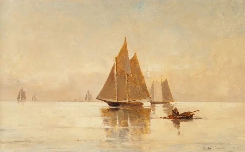 Sailboats in the Evening av Emil Carlsen