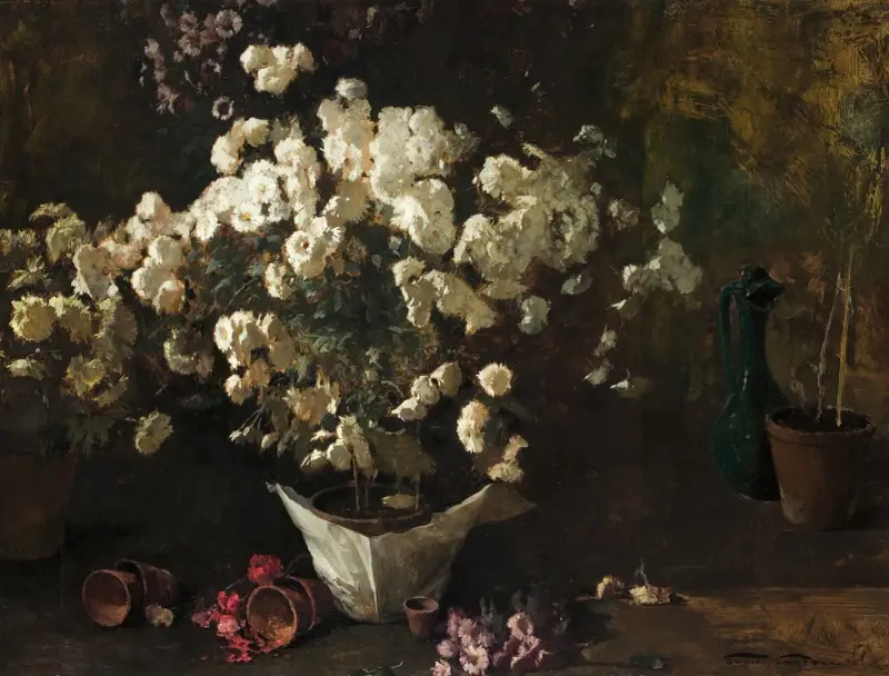 Stillleben mit Chrysanthemen von Emil Carlsen