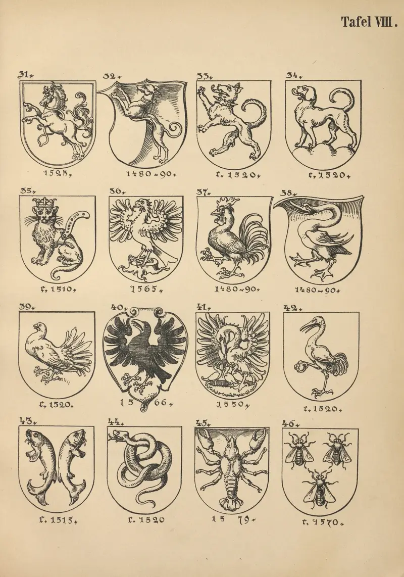 Heraldischer Handbuch für Freunde der Wappenkunst Pl. 08 von Emil Doepler