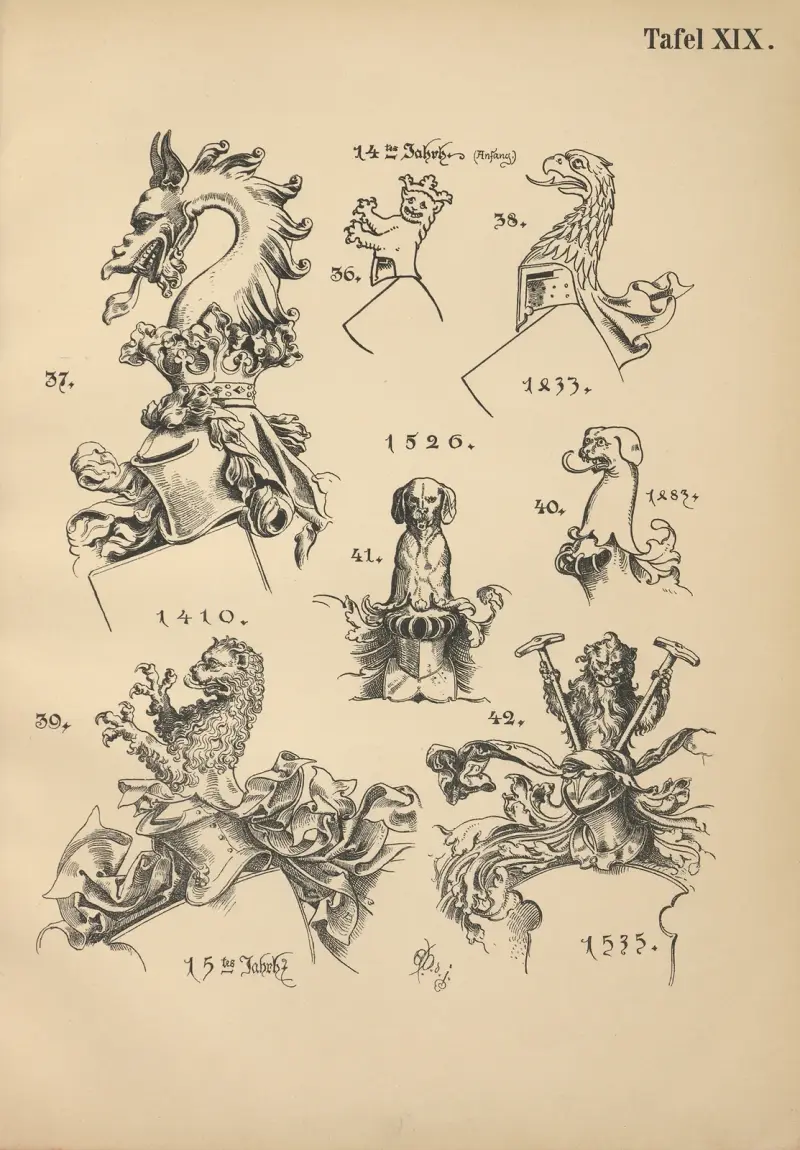 Heraldischer Handbuch für Freunde der Wappenkunst, Pl. 18 von Emil Doepler
