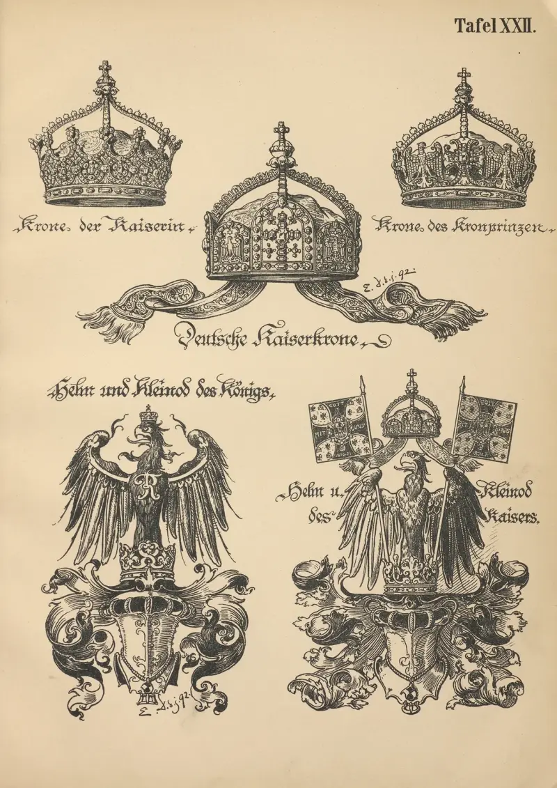 Heraldisk handbok för vänner av heraldik, plansch 21 av Emil Doepler