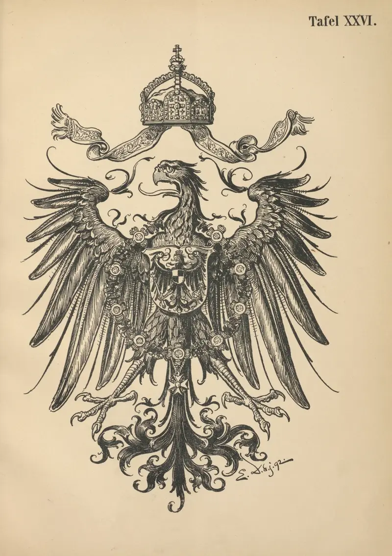 Heraldisk handbok för vänner av heraldik, plansch 25 av Emil Doepler