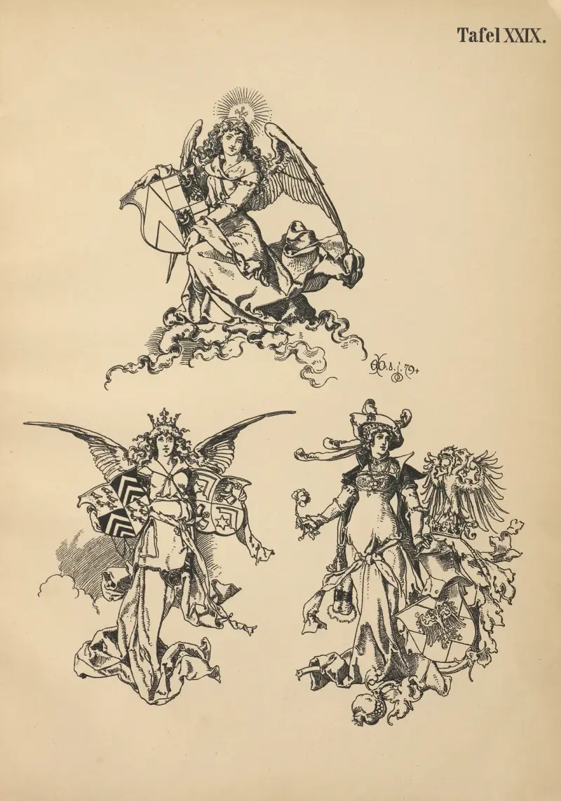 Heraldischer Handbuch für Freunde der Wappenkunst, Pl. 28, Tafel 28 von Emil Doepler