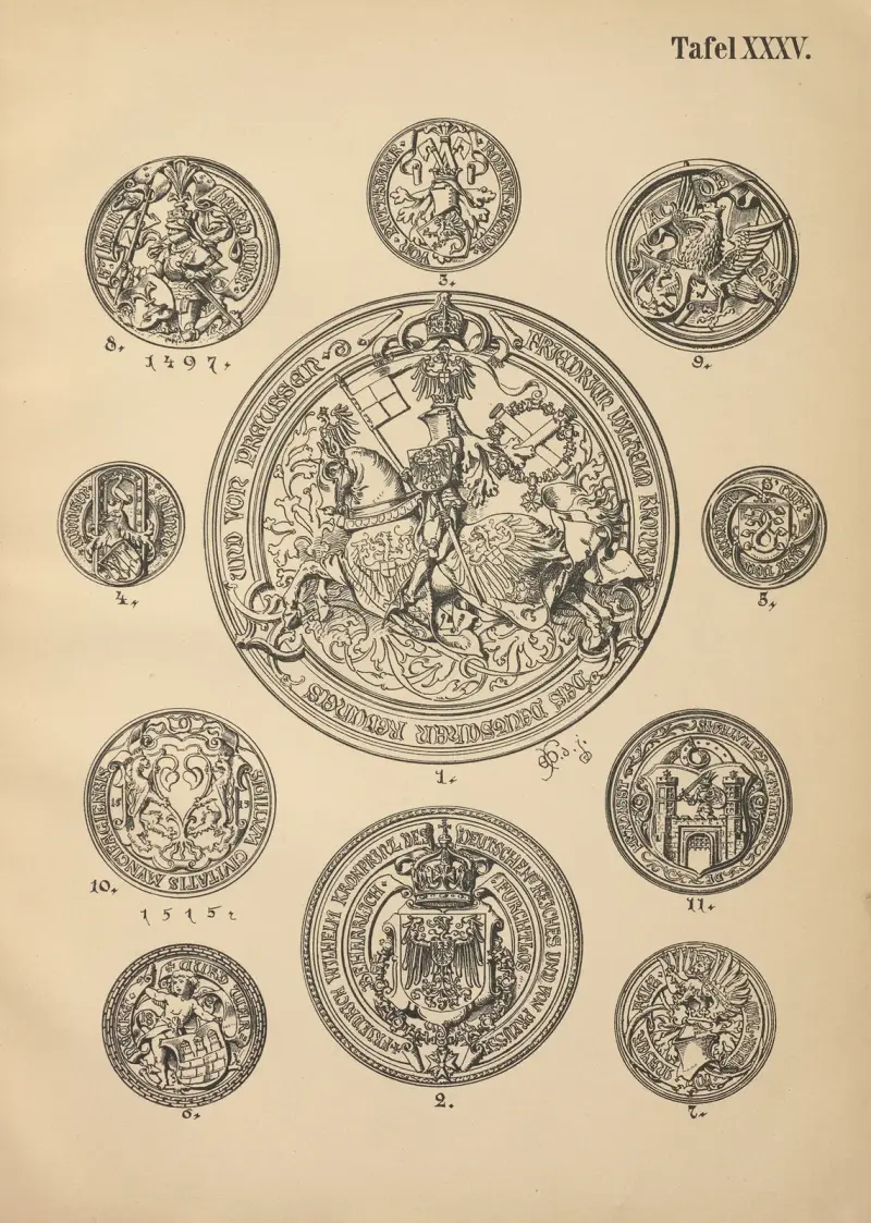 Heraldisches Handbuch für Freunde der Wappenkunst, Taf. 35 von Emil Doepler