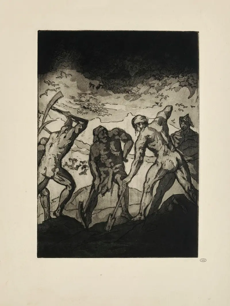 N° 38 – Korsets grävare hackar på Golgata av Emile Bernard