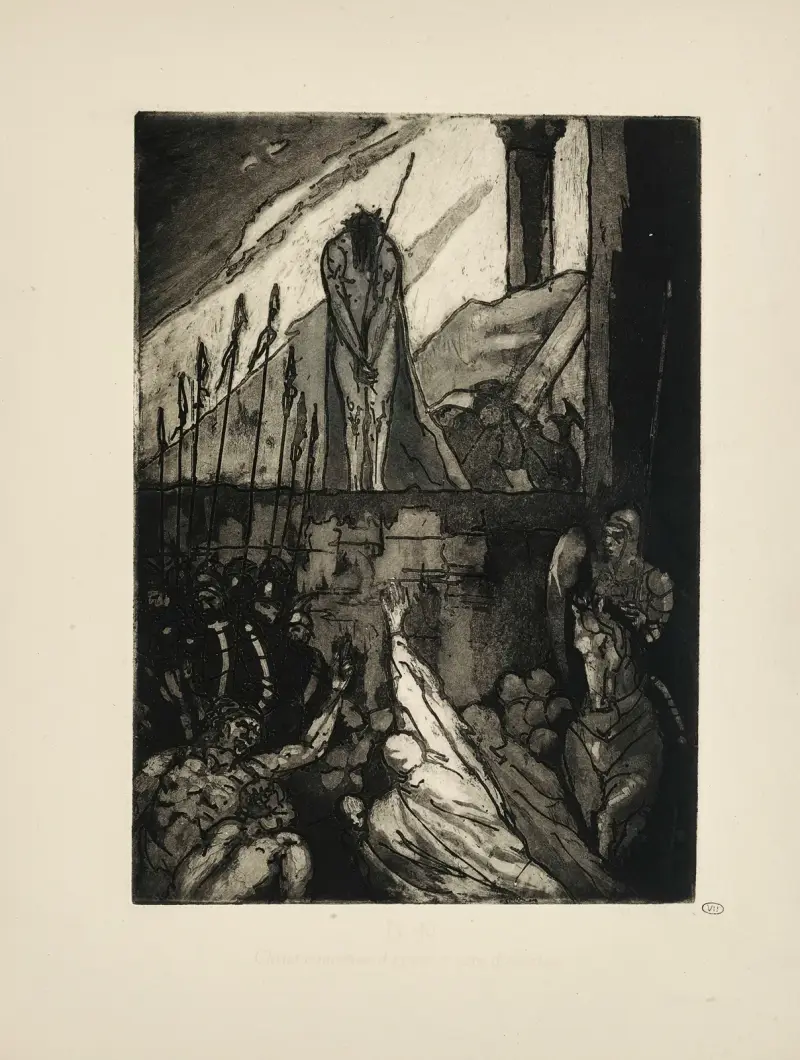 N° 40 – Kristus krönt med törnekrona och klädd i scharlakansrött av Emile Bernard