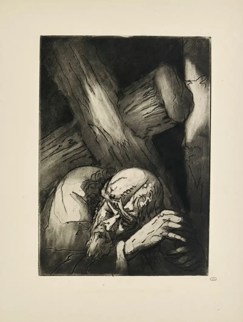 Nr 42 – Jesus gick ut och bar ett kors på axeln av Emile Bernard