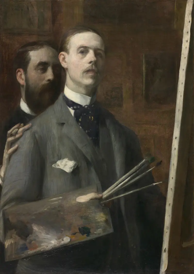 Selbstporträt mit Raphael de Ochoa von Jacques-Émile Blanche