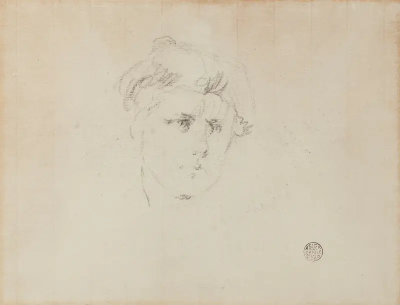 Kvinnohuvud av Emile Claus