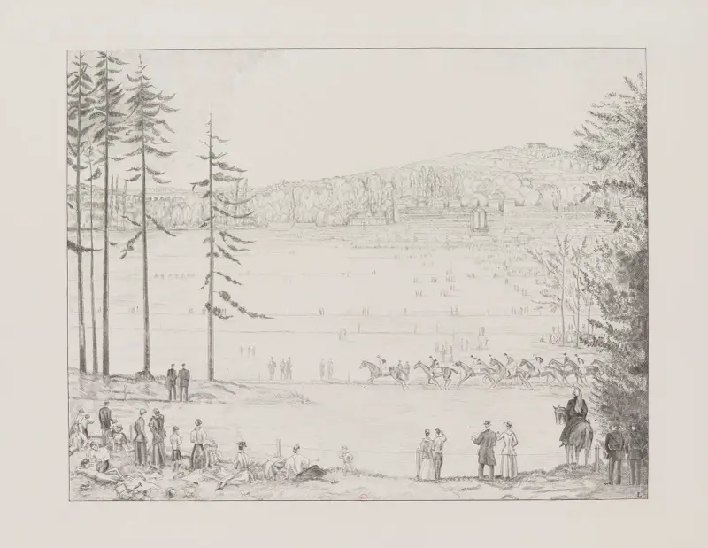 Courses à Longchamp av Jean-Émile Laboureur
