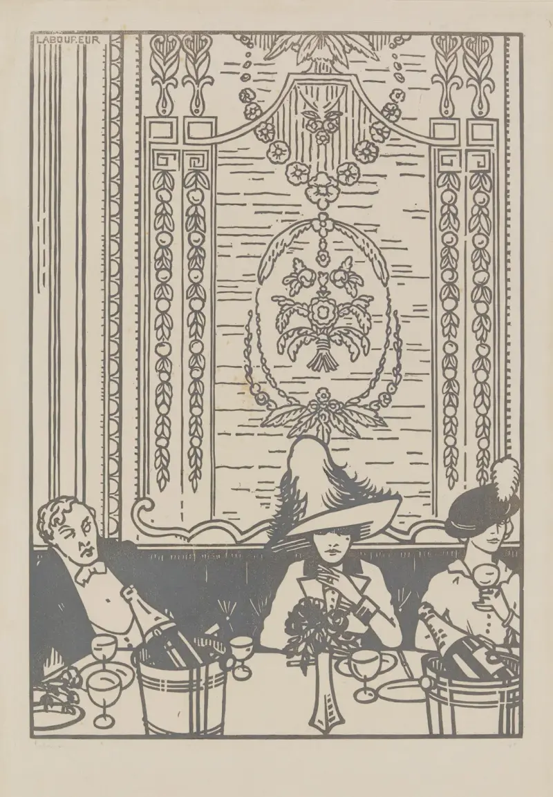 Večeře v Montmartru, Jean-Émile Laboureur