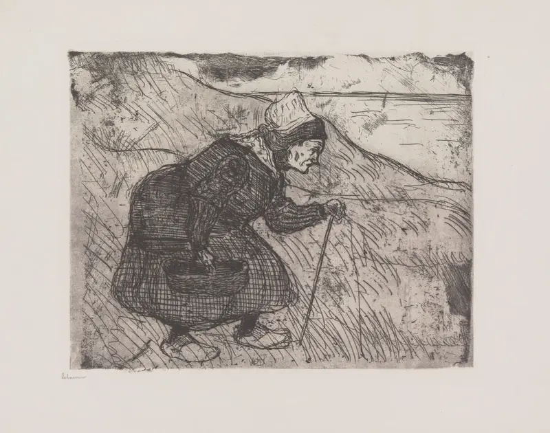 Gammal musselfiskare av Jean-Émile Laboureur