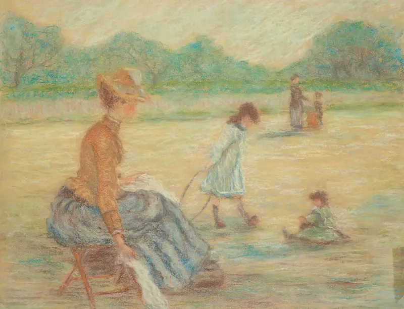 Studie für ‚Le Square (Jardin du Luxembourg)‘ von Claude-Émile Schuffenecker