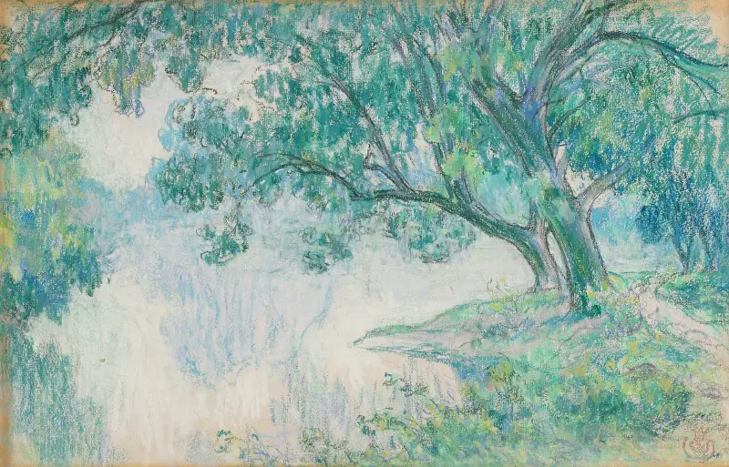 Landschaft mit Teich von Claude-Émile Schuffenecker