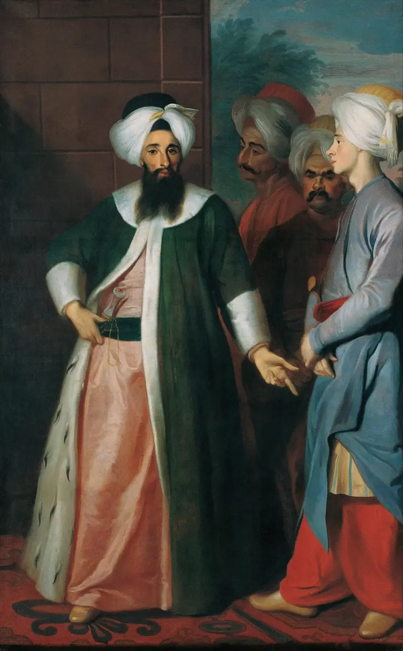 Kozbekçi Mustafa Ağa och hans följe av Georg Engelhard Schröder