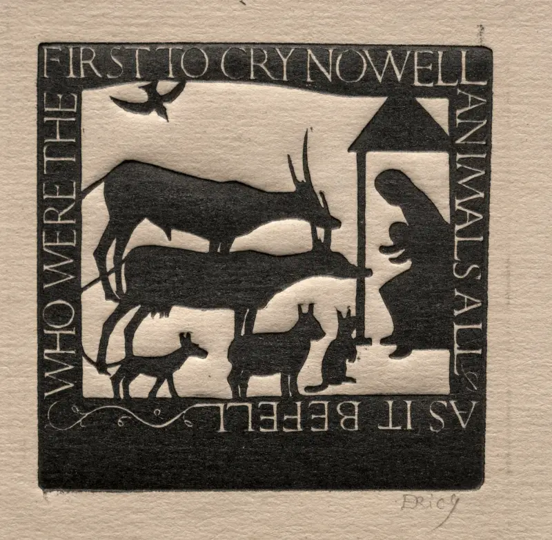 Djuren alla; som först ropade Nowell av Eric Gill