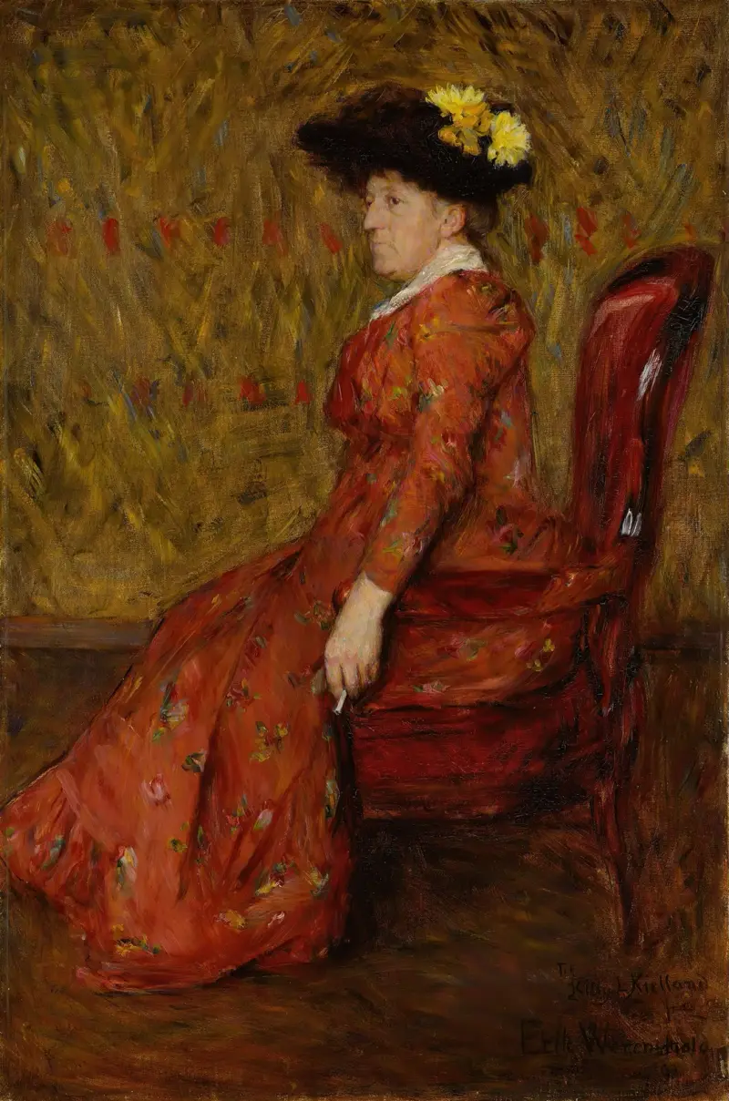 Porträtt av målaren Kitty L. Kielland av Erik Werenskiold