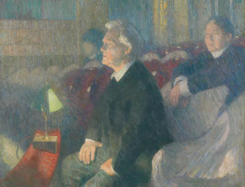 Porträtt av teaterdirektör Bjørn Bjørnson av Erik Werenskiold