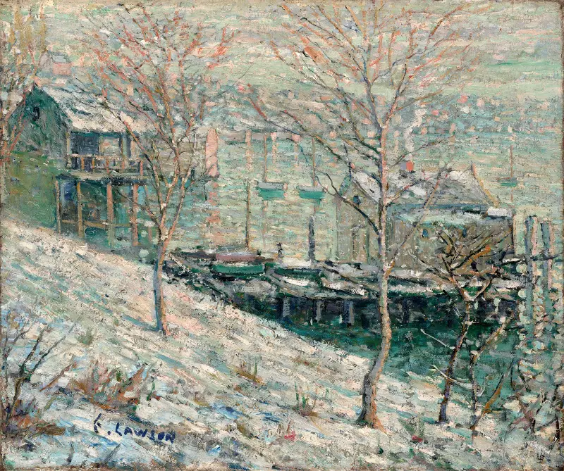 Harlem River Winter Scene av Ernest Lawson
