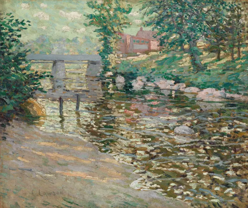 The Bronx River av Ernest Lawson