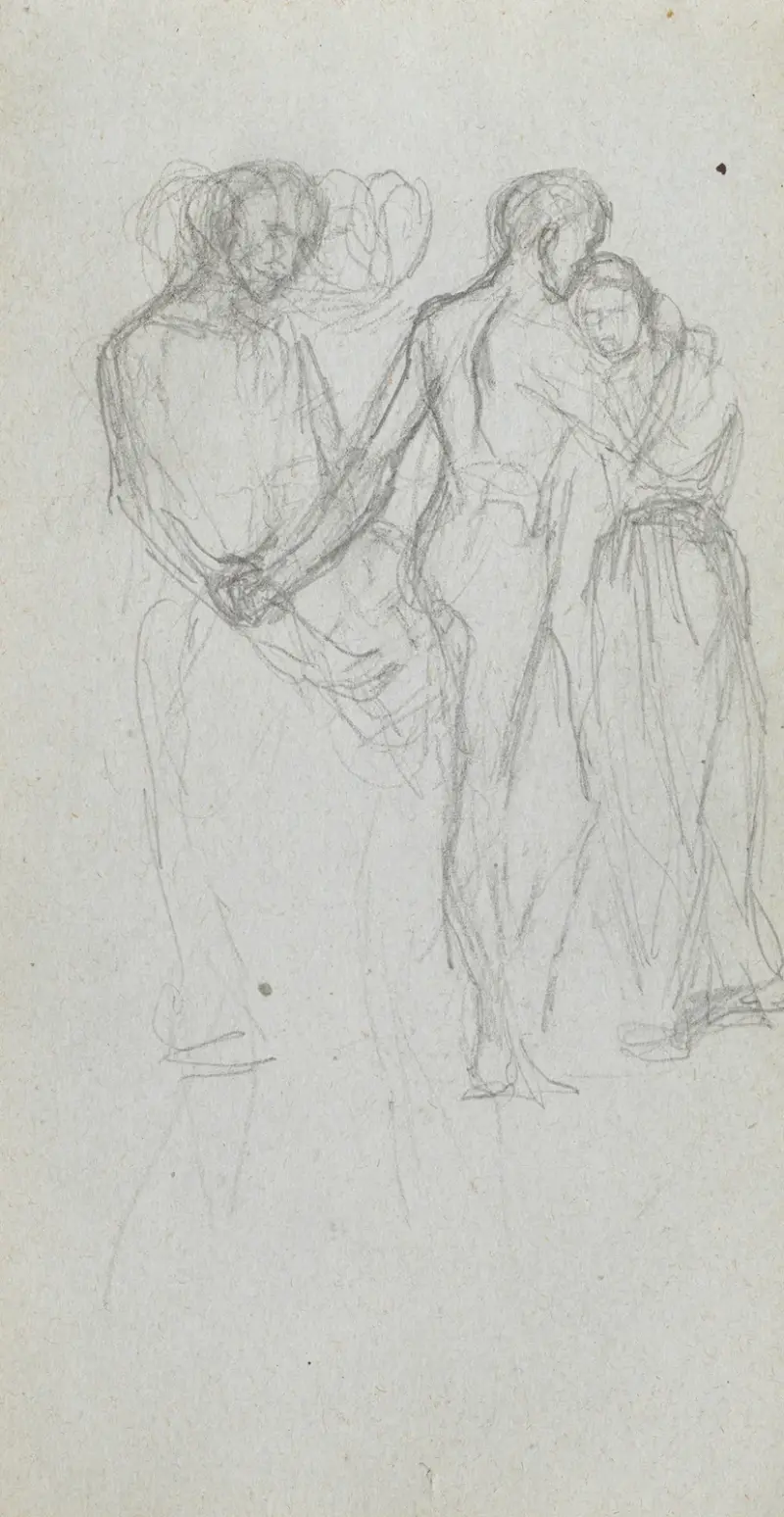 Figures Embracing av Ernest Meissonier