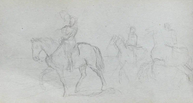 Figures on Horseback av Ernest Meissonier