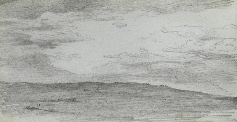 Landscape Study 3 av Ernest Meissonier