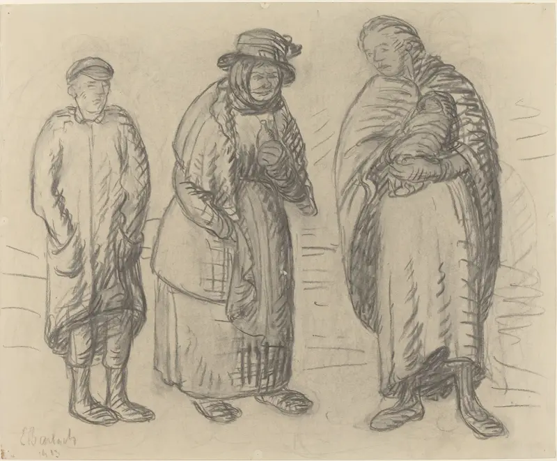 Three Figures av Ernst Barlach