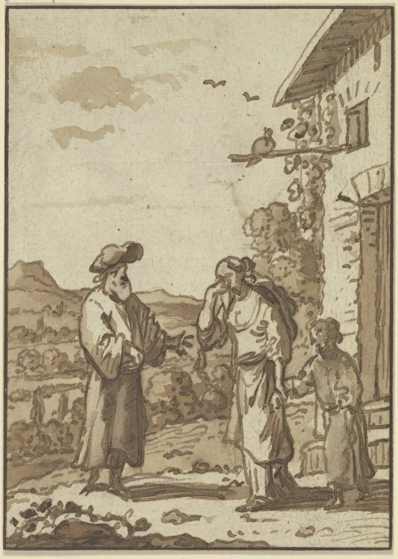Abrahams Verstoßung der Hagar av Christian Wilhelm Ernst Dietrich