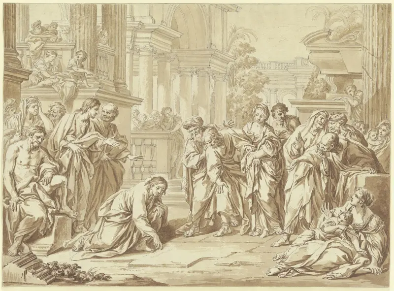 Christus und die Ehebrecherin av Christian Wilhelm Ernst Dietrich