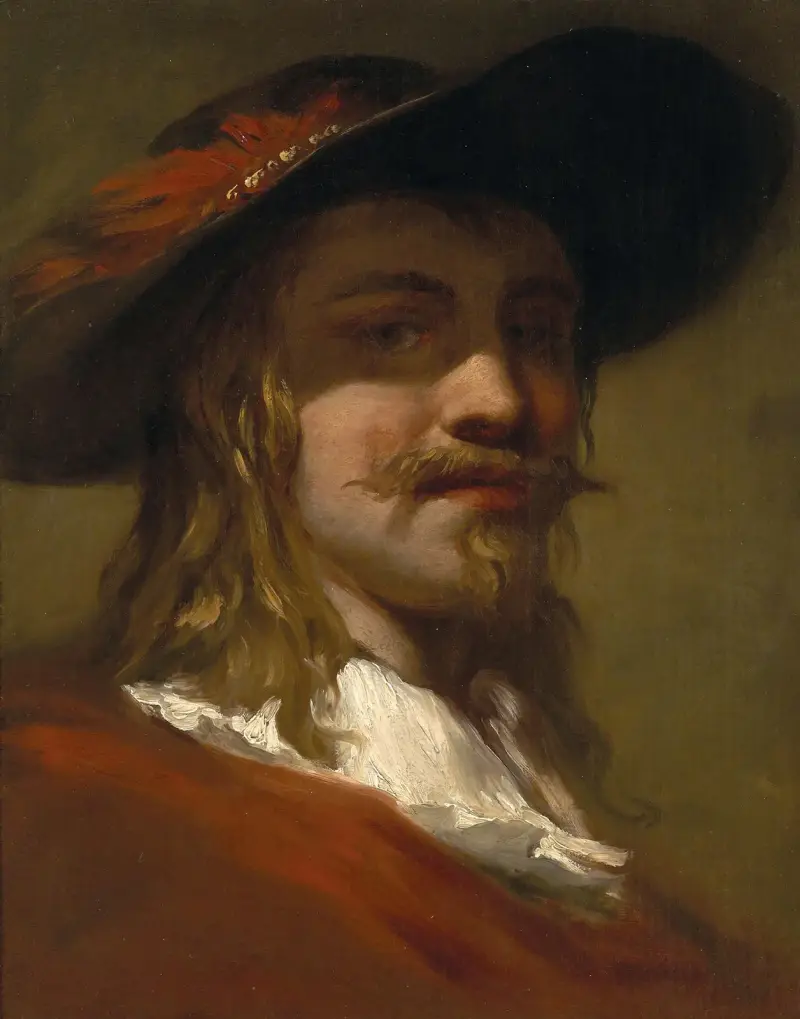 Porträtt av en man av Christian Wilhelm Ernst Dietrich