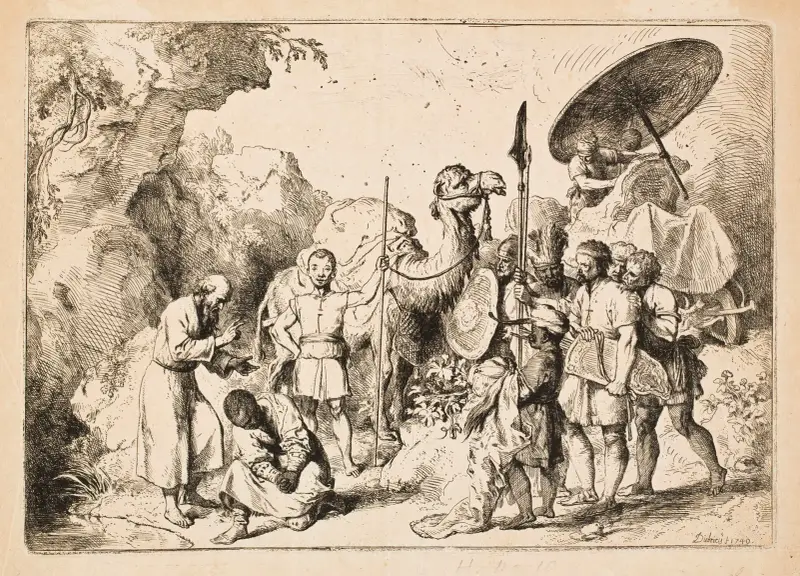 Dopet av drottning Kandakes hovman av Christian Wilhelm Ernst Dietrich