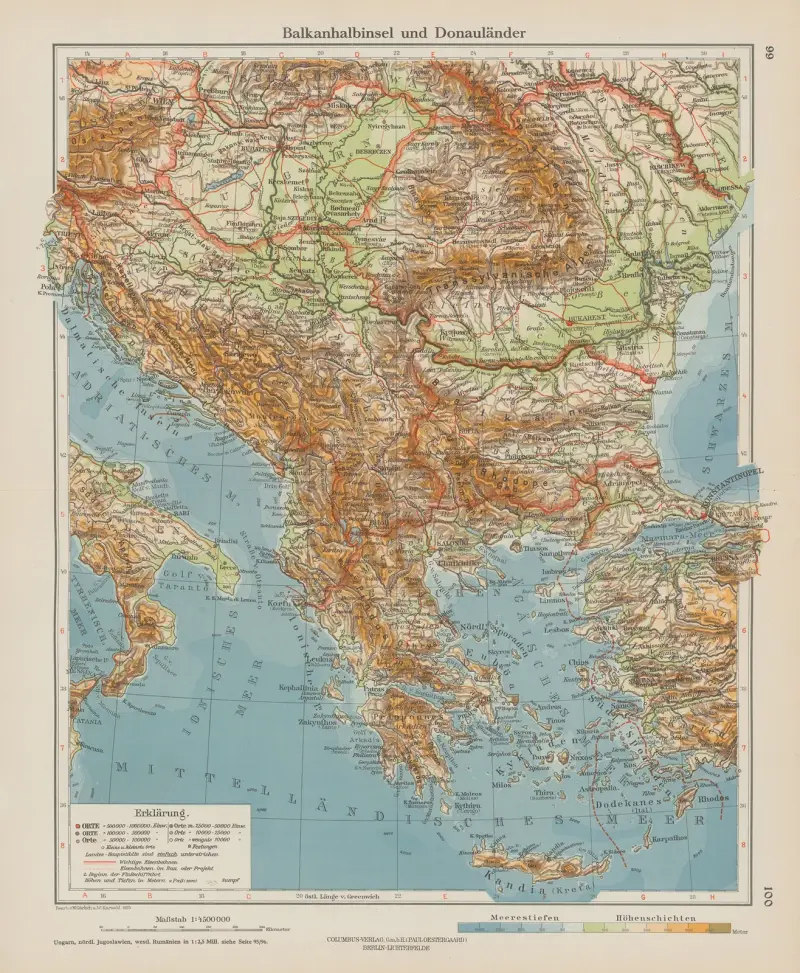 Balkánský poloostrov a země podél Dunaje, Ernst Friedrich