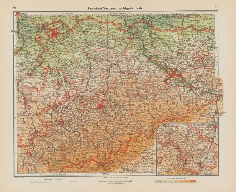 Fristaten Sachsen, viktigaste delarna av Ernst Friedrich