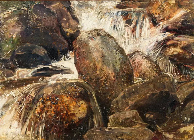 Wasserfallstudie, Eggedal von Ernst Josephson