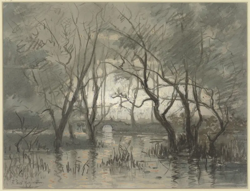Vid Wasserhof nära Oberrad av Friedrich Ernst Morgenstern