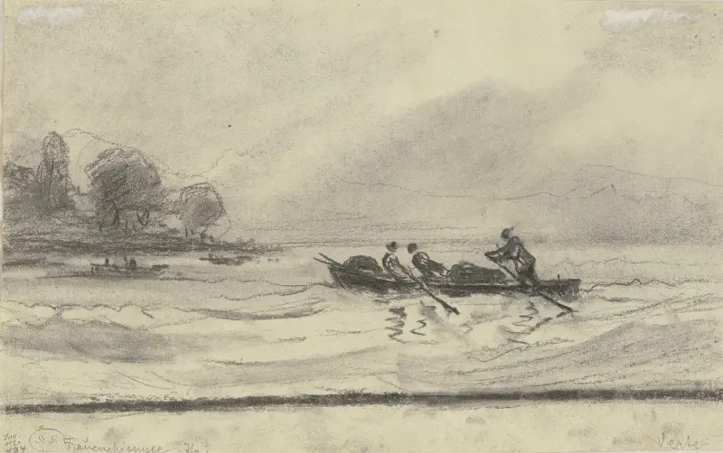 Båtar vid Chiemsee, 1876 – nr 1 av Friedrich Ernst Morgenstern