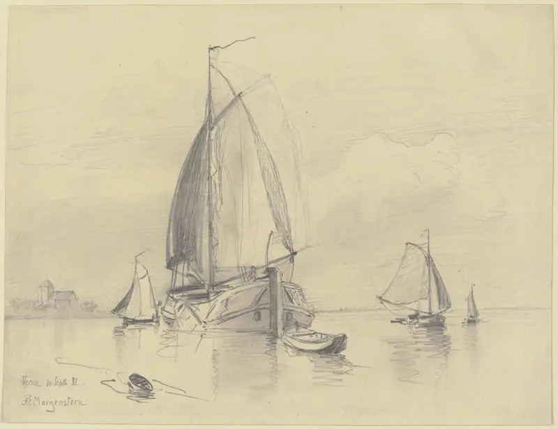 Vid Schelde nära Veere av Friedrich Ernst Morgenstern
