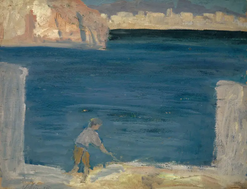 Vid hamnen i Palma de Mallorca av Ernst Schiess