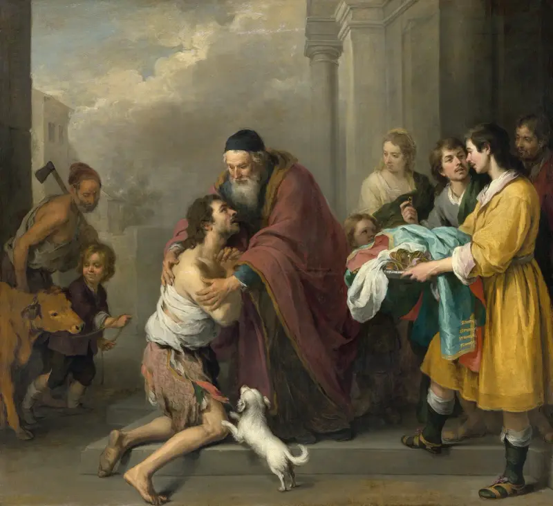Den förlorade sonens återkomst av Bartolomé Estebán Murillo