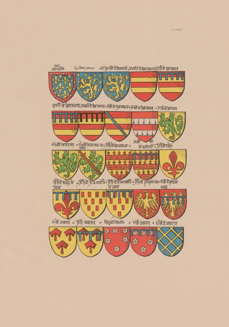 Altes Wappenbuch des Ordens vom Goldenen Vlies und Europas im 15. Jahrhundert, Taf. 071 von Berger-Levrault et Cie