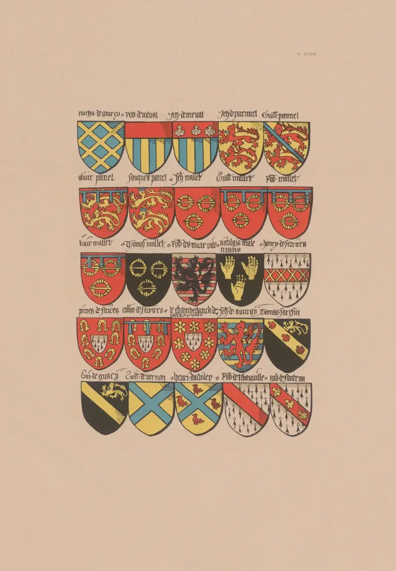 Altes Wappenbuch des Ordens vom Goldenen Vlies und Europas im 15. Jahrhundert, Taf. 72 von Berger-Levrault et Cie