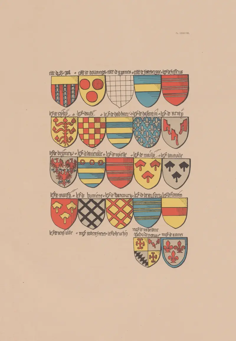 Altes Wappenbuch des Ordens vom Goldenen Vlies und Europas im 15. Jahrhundert, Taf. 082 von Berger-Levrault et Cie