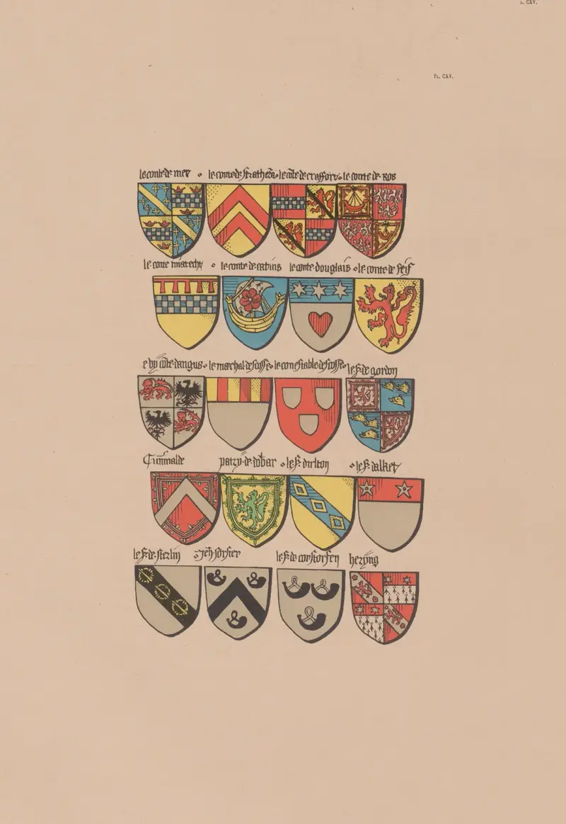 Altes Wappenbuch des Ordens vom Goldenen Vlies und Europas im 15. Jahrhundert, Taf. 108 von Berger-Levrault et Cie